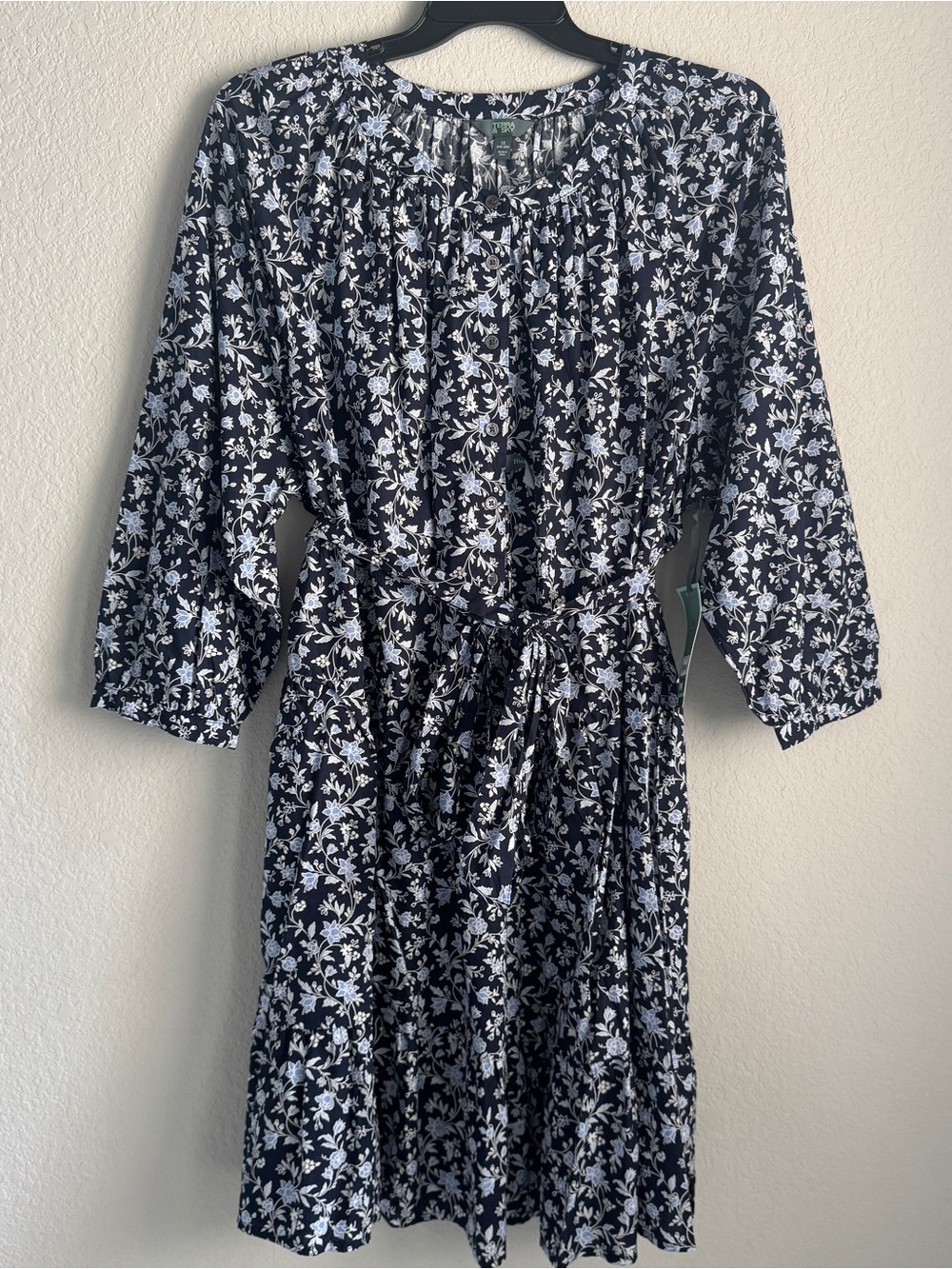 Terra & Sky Women's Plus Size Mini Tiered Shirt Dress, Size 3X. NWT